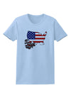 American Roots Design - American Flag Womens T-Shirt by TooLoud-Womens T-Shirt-TooLoud-Light-Blue-X-Small-Davson Sales