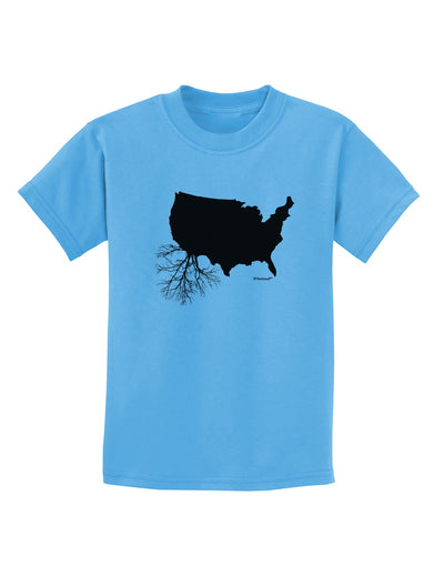 American Roots Design Childrens T-Shirt by TooLoud-Childrens T-Shirt-TooLoud-Aquatic-Blue-X-Small-Davson Sales