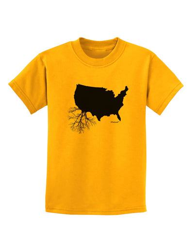 American Roots Design Childrens T-Shirt by TooLoud-Childrens T-Shirt-TooLoud-Gold-X-Small-Davson Sales