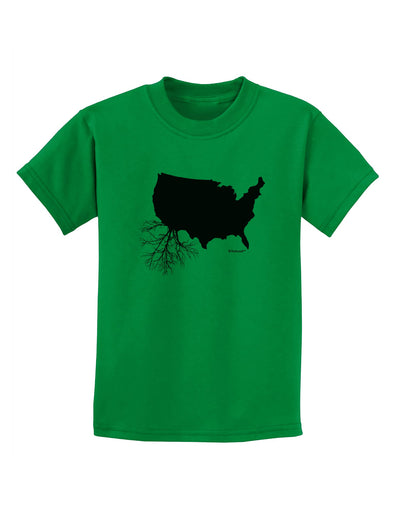 American Roots Design Childrens T-Shirt by TooLoud-Childrens T-Shirt-TooLoud-Kelly-Green-X-Small-Davson Sales