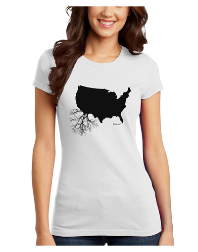 American Roots Design Juniors T-Shirt by TooLoud-Womens Juniors T-Shirt-TooLoud-White-Juniors Fitted X-Small-Davson Sales