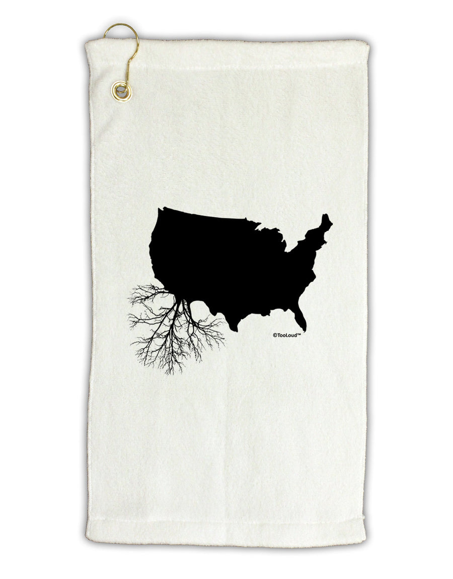 American Roots Design Micro Terry Gromet Golf Towel 16 x 25 inch by TooLoud-Golf Towel-TooLoud-White-Davson Sales