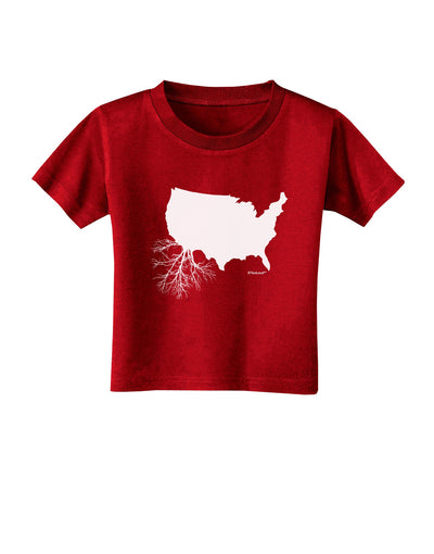 American Roots Design Toddler T-Shirt Dark by TooLoud-Toddler T-Shirt-TooLoud-Red-2T-Davson Sales