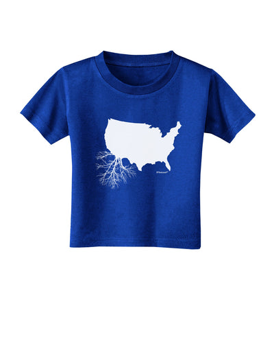 American Roots Design Toddler T-Shirt Dark by TooLoud-Toddler T-Shirt-TooLoud-Royal-Blue-2T-Davson Sales