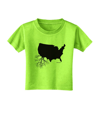 American Roots Design Toddler T-Shirt by TooLoud-Toddler T-Shirt-TooLoud-Lime-Green-2T-Davson Sales