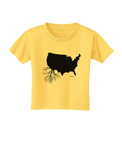 American Roots Design Toddler T-Shirt by TooLoud-Toddler T-Shirt-TooLoud-Yellow-2T-Davson Sales