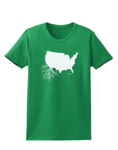 American Roots Design Womens Dark T-Shirt by TooLoud-Womens T-Shirt-TooLoud-Kelly-Green-X-Small-Davson Sales