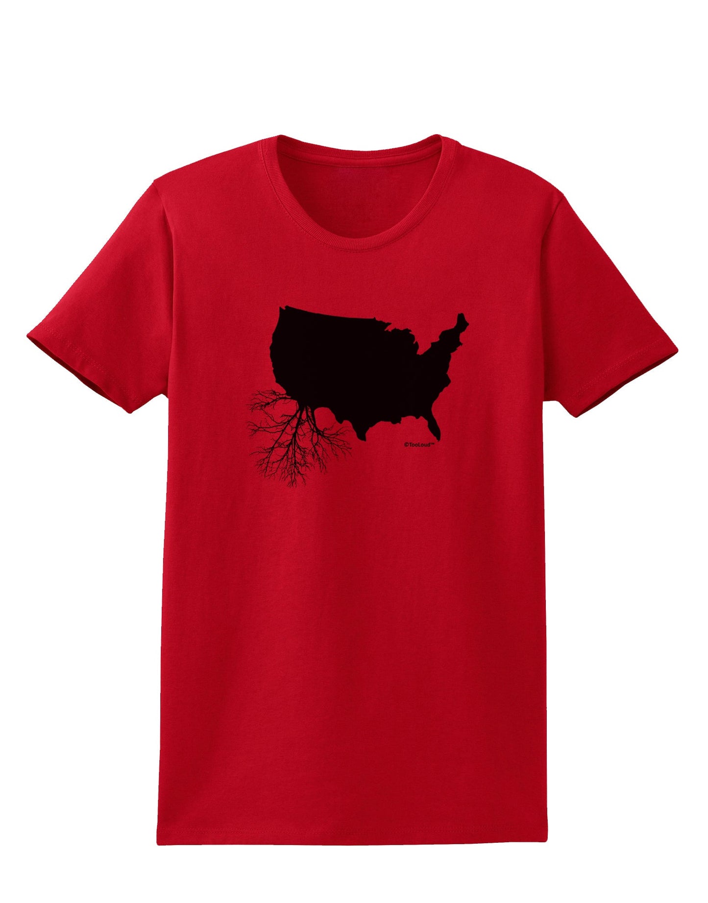 American Roots Design Womens T-Shirt by TooLoud-Womens T-Shirt-TooLoud-Red-X-Small-Davson Sales