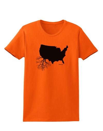 American Roots Design Womens T-Shirt by TooLoud-Womens T-Shirt-TooLoud-Orange-X-Small-Davson Sales