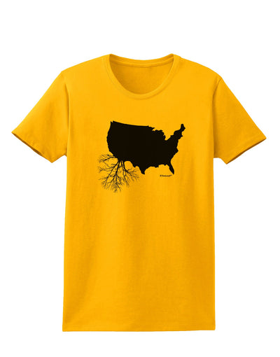 American Roots Design Womens T-Shirt by TooLoud-Womens T-Shirt-TooLoud-Gold-X-Small-Davson Sales