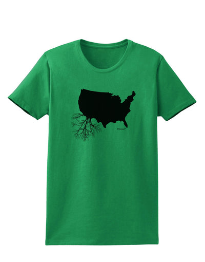 American Roots Design Womens T-Shirt by TooLoud-Womens T-Shirt-TooLoud-Kelly-Green-X-Small-Davson Sales