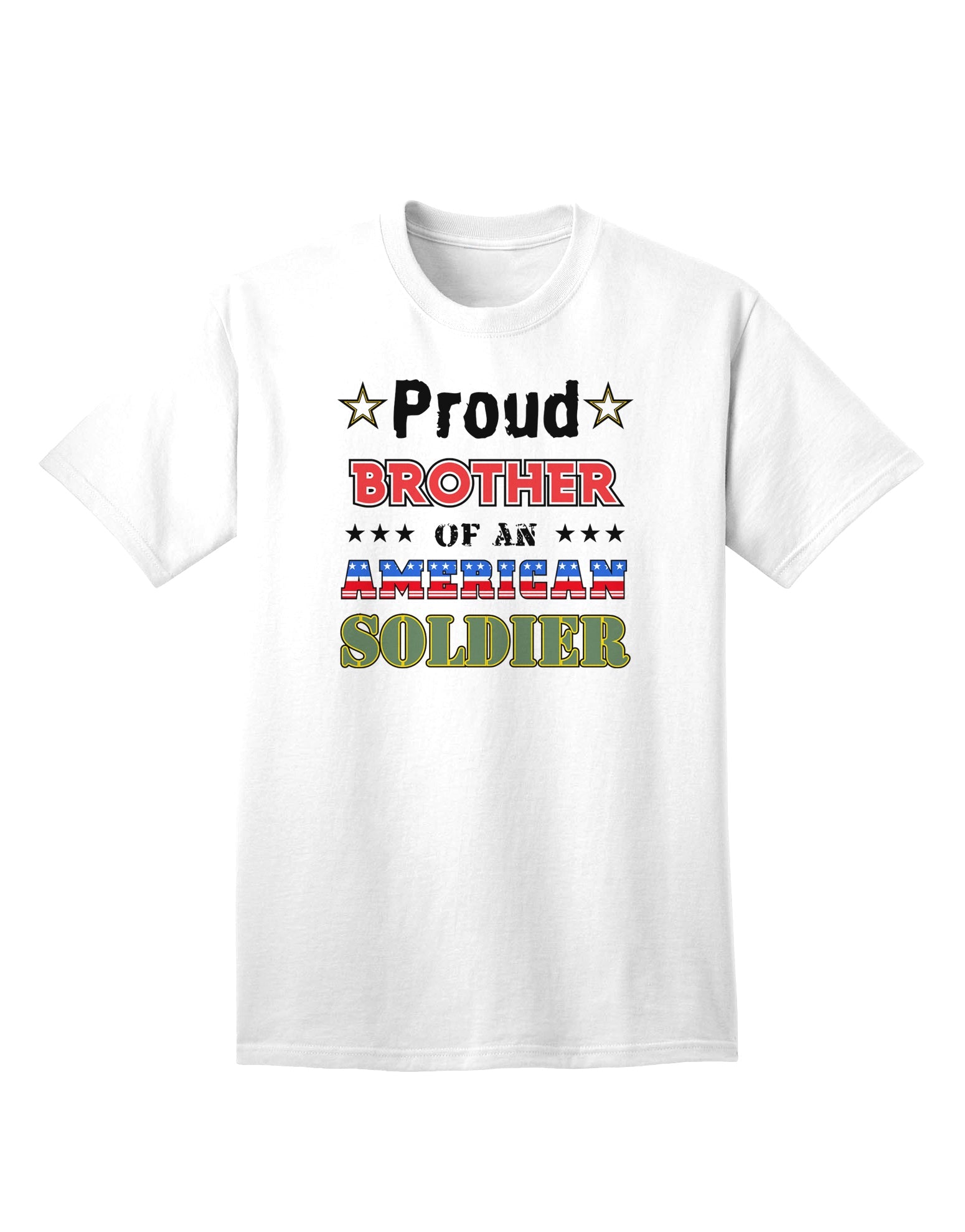 American Soldier Adult T-Shirt - A Tribute to Our Brave Heroes-Mens T-shirts-TooLoud-White-Small-Davson Sales
