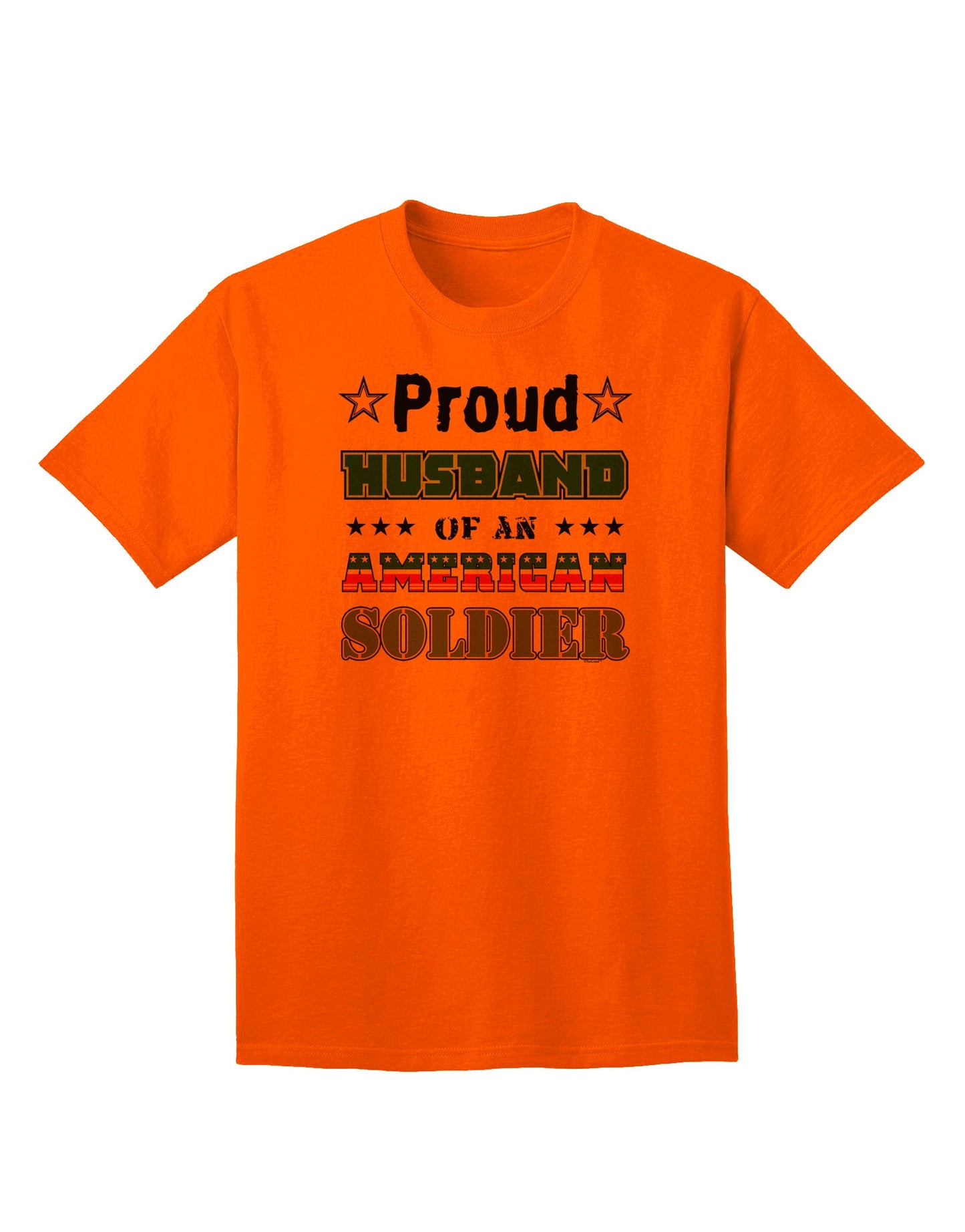 American Soldier Adult T-Shirt - A Tribute to Our Heroes-Mens T-shirts-TooLoud-Orange-Small-Davson Sales