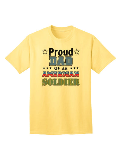 American Soldier Adult T-Shirt - A Tribute to Proud Fathers-Mens T-shirts-TooLoud-Yellow-Small-Davson Sales