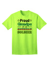 American Soldier Adult T-Shirt - A Tribute to Proud Grandpas-Mens T-shirts-TooLoud-Neon-Green-Small-Davson Sales