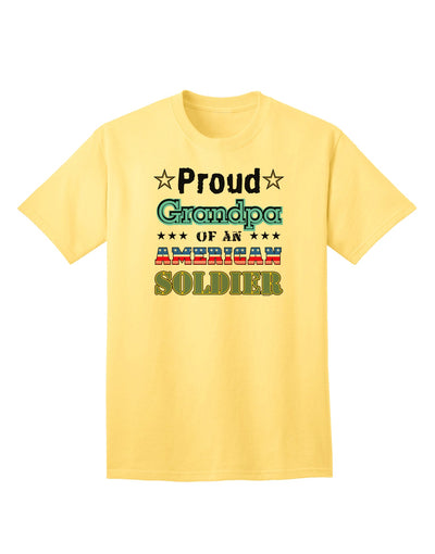 American Soldier Adult T-Shirt - A Tribute to Proud Grandpas-Mens T-shirts-TooLoud-Yellow-Small-Davson Sales