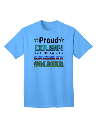 American Soldier Adult T-Shirt - Show Your Pride as a Proud Cousin-Mens T-shirts-TooLoud-Aquatic-Blue-Small-Davson Sales