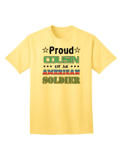 American Soldier Adult T-Shirt - Show Your Pride as a Proud Cousin-Mens T-shirts-TooLoud-Yellow-Small-Davson Sales