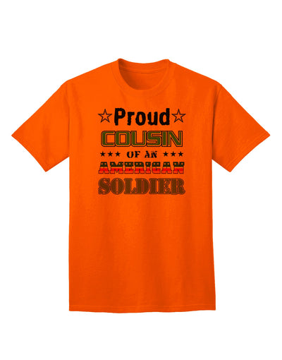 American Soldier Adult T-Shirt - Show Your Pride as a Proud Cousin-Mens T-shirts-TooLoud-Orange-Small-Davson Sales