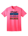 American Soldier Adult T-Shirt - Show Your Support with Pride-Mens T-shirts-TooLoud-Neon-Pink-Small-Davson Sales