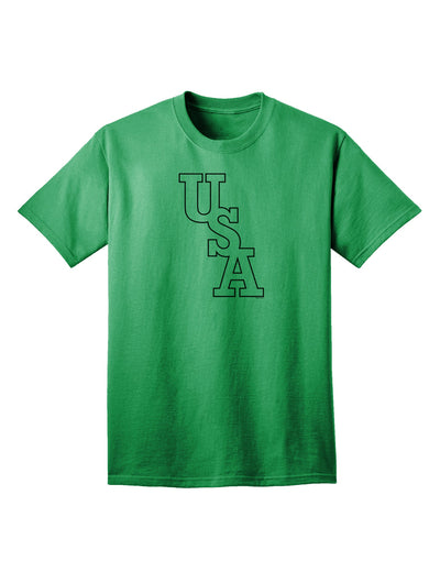 American Text Adult T-Shirt-Mens T-shirts-TooLoud-Kelly-Green-Small-Davson Sales
