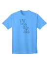 American Text Adult T-Shirt-Mens T-shirts-TooLoud-Aquatic-Blue-Small-Davson Sales