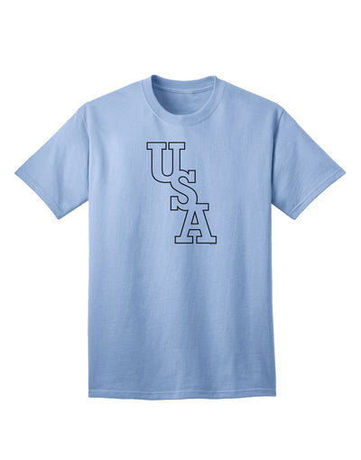 American Text Adult T-Shirt-Mens T-shirts-TooLoud-Light-Blue-Small-Davson Sales