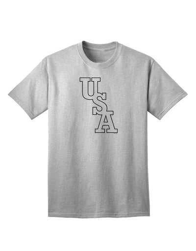 American Text Adult T-Shirt-Mens T-shirts-TooLoud-AshGray-Small-Davson Sales