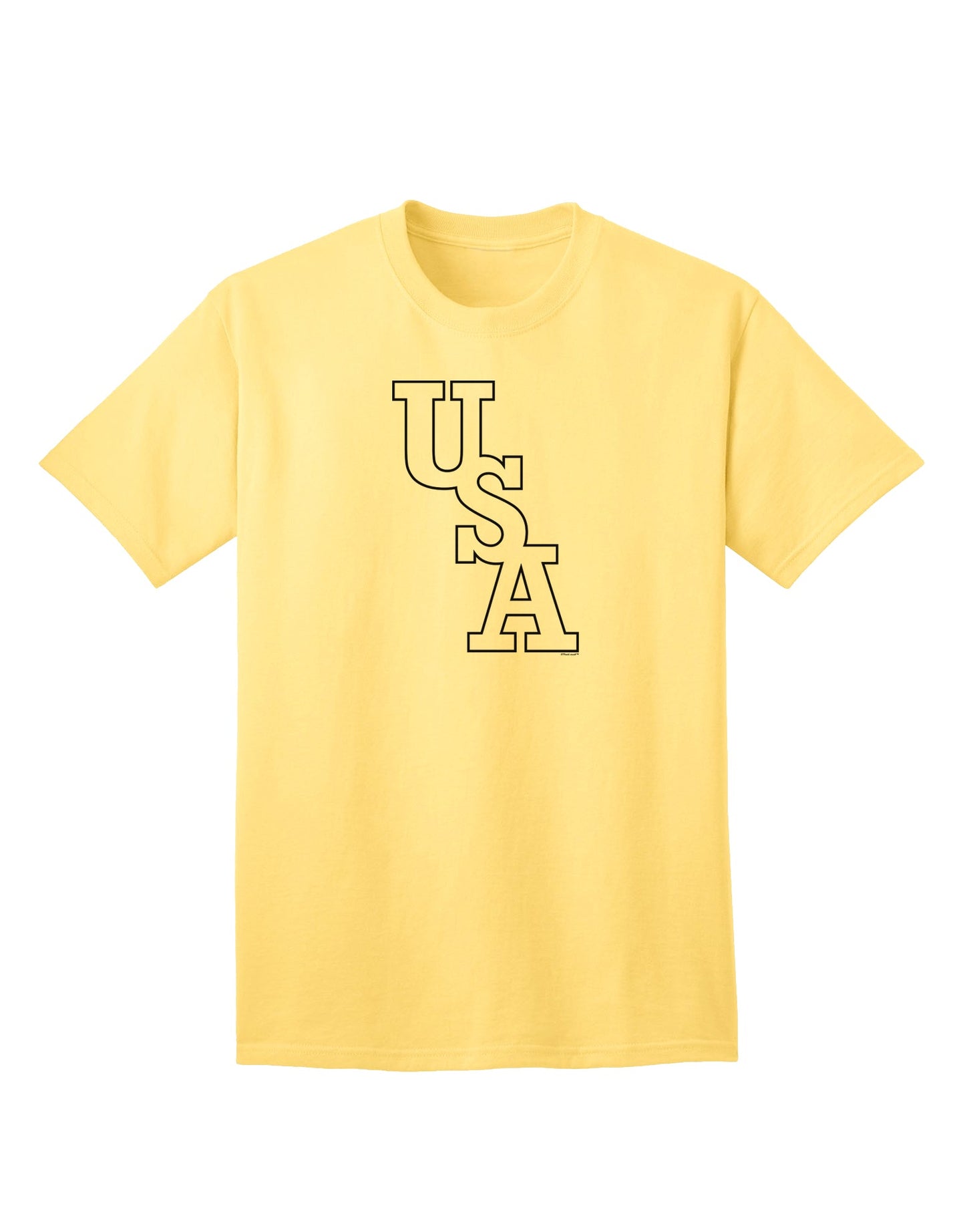 American Text Adult T-Shirt-Mens T-shirts-TooLoud-Yellow-Small-Davson Sales