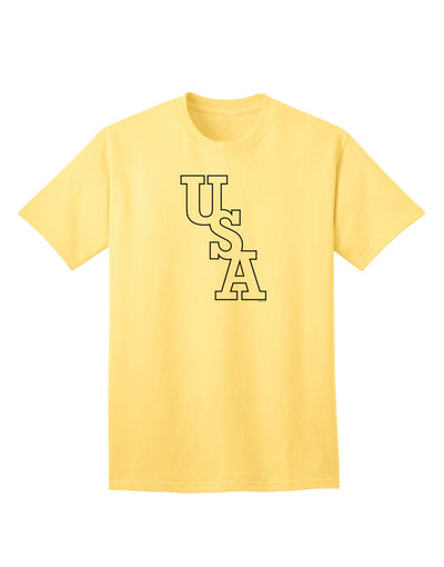 American Text Adult T-Shirt-Mens T-shirts-TooLoud-Yellow-Small-Davson Sales