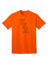 American Text Adult T-Shirt-Mens T-shirts-TooLoud-Orange-Small-Davson Sales
