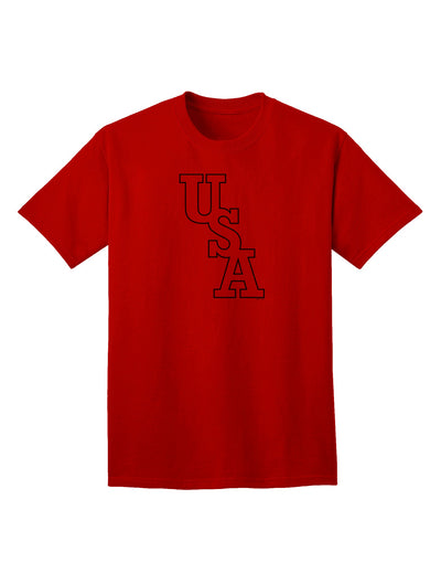 American Text Adult T-Shirt-Mens T-shirts-TooLoud-Red-Small-Davson Sales