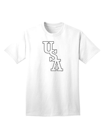 American Text Adult T-Shirt-Mens T-shirts-TooLoud-White-Small-Davson Sales