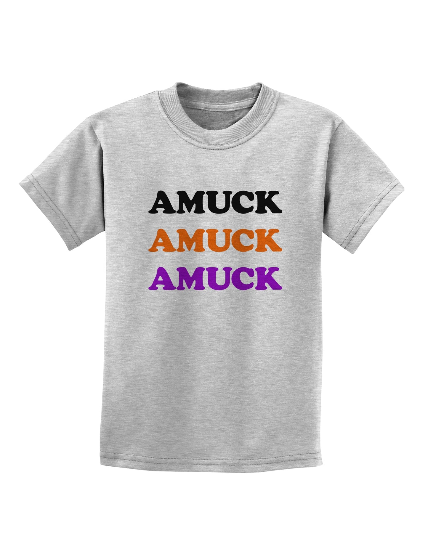 Amuck Amuck Amuck Halloween Childrens T-Shirt-Childrens T-Shirt-TooLoud-AshGray-X-Small-Davson Sales