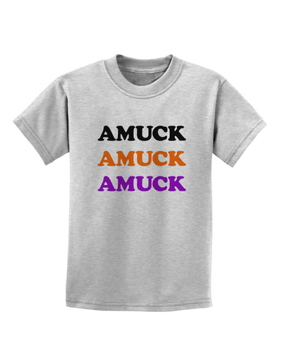 Amuck Amuck Amuck Halloween Childrens T-Shirt-Childrens T-Shirt-TooLoud-AshGray-X-Small-Davson Sales