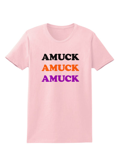 Amuck Amuck Amuck Halloween Womens T-Shirt-Womens T-Shirt-TooLoud-PalePink-X-Small-Davson Sales