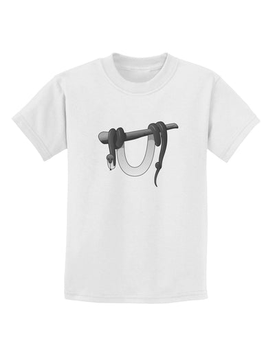 Anaconda Design Grayscale Childrens T-Shirt-Childrens T-Shirt-TooLoud-White-X-Large-Davson Sales