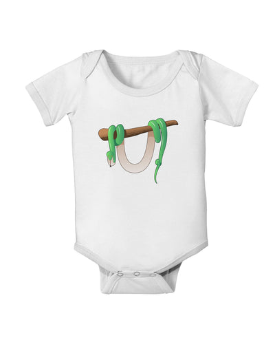 Anaconda Design Green Baby Romper Bodysuit-Baby Romper-TooLoud-White-06-Months-Davson Sales