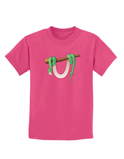 Anaconda Design Green Childrens Dark T-Shirt-Childrens T-Shirt-TooLoud-Sangria-X-Small-Davson Sales