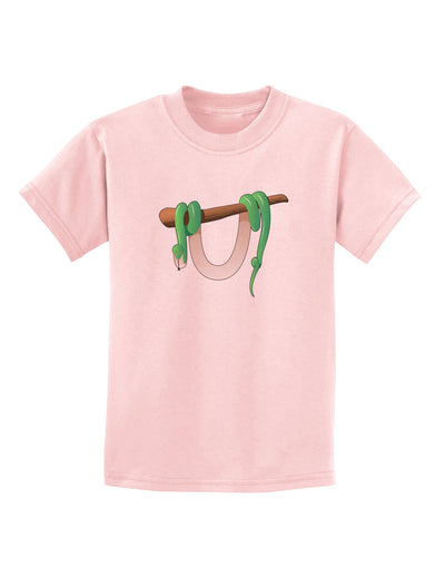 Anaconda Design Green Childrens T-Shirt-Childrens T-Shirt-TooLoud-PalePink-X-Small-Davson Sales