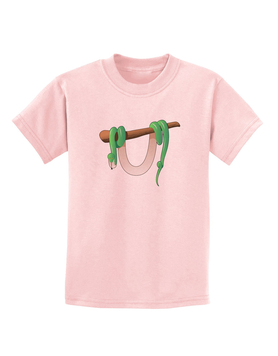 Anaconda Design Green Childrens T-Shirt-Childrens T-Shirt-TooLoud-White-X-Small-Davson Sales