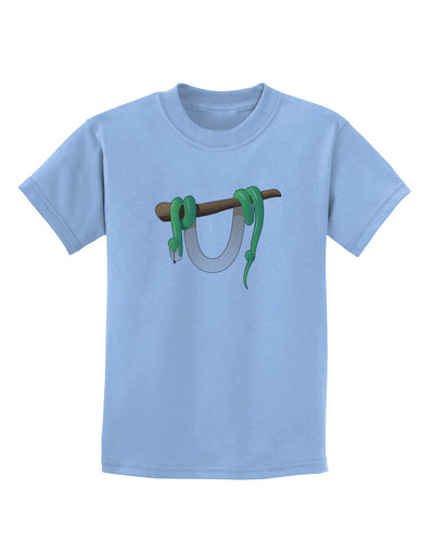 Anaconda Design Green Childrens T-Shirt-Childrens T-Shirt-TooLoud-Light-Blue-X-Small-Davson Sales