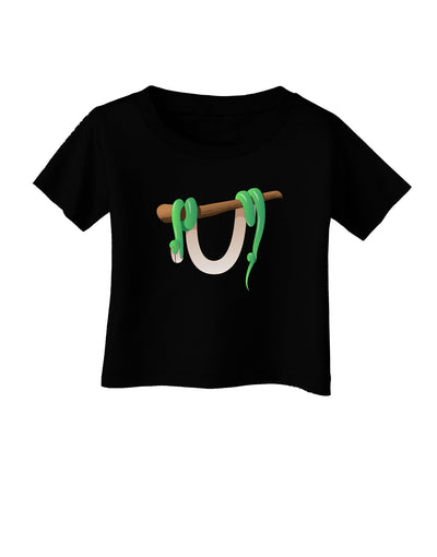 Anaconda Design Green Infant T-Shirt Dark-Infant T-Shirt-TooLoud-Black-06-Months-Davson Sales