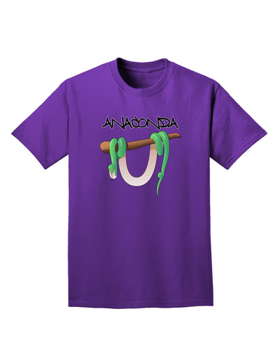 Anaconda Design Green Text Adult Dark T-Shirt-Mens T-Shirt-TooLoud-Purple-Small-Davson Sales