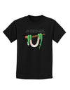 Anaconda Design Green Text Childrens Dark T-Shirt-Childrens T-Shirt-TooLoud-Black-X-Small-Davson Sales