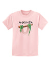 Anaconda Design Green Text Childrens T-Shirt-Childrens T-Shirt-TooLoud-PalePink-X-Small-Davson Sales