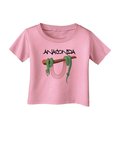 Anaconda Design Green Text Infant T-Shirt-Infant T-Shirt-TooLoud-Candy-Pink-06-Months-Davson Sales