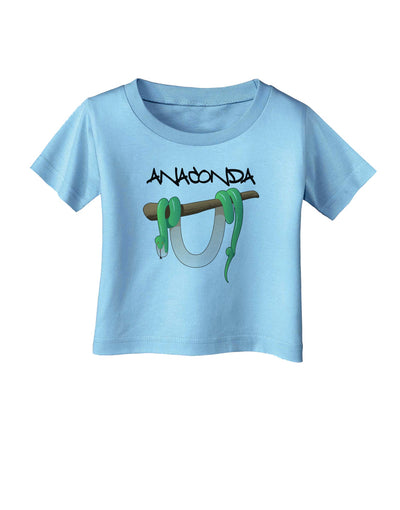 Anaconda Design Green Text Infant T-Shirt-Infant T-Shirt-TooLoud-Aquatic-Blue-06-Months-Davson Sales