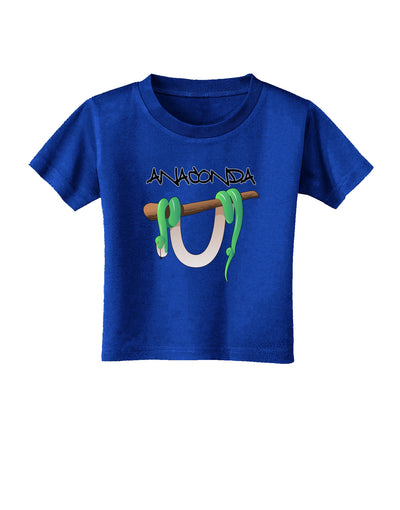 Anaconda Design Green Text Toddler T-Shirt Dark-Toddler T-Shirt-TooLoud-Red-2T-Davson Sales