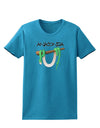 Anaconda Design Green Text Womens Dark T-Shirt-Womens T-Shirt-TooLoud-Turquoise-X-Small-Davson Sales